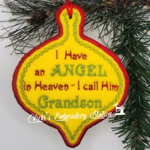 Angel In Heaven Ornament Grandson