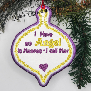 Angel In Heaven Ornament Blank