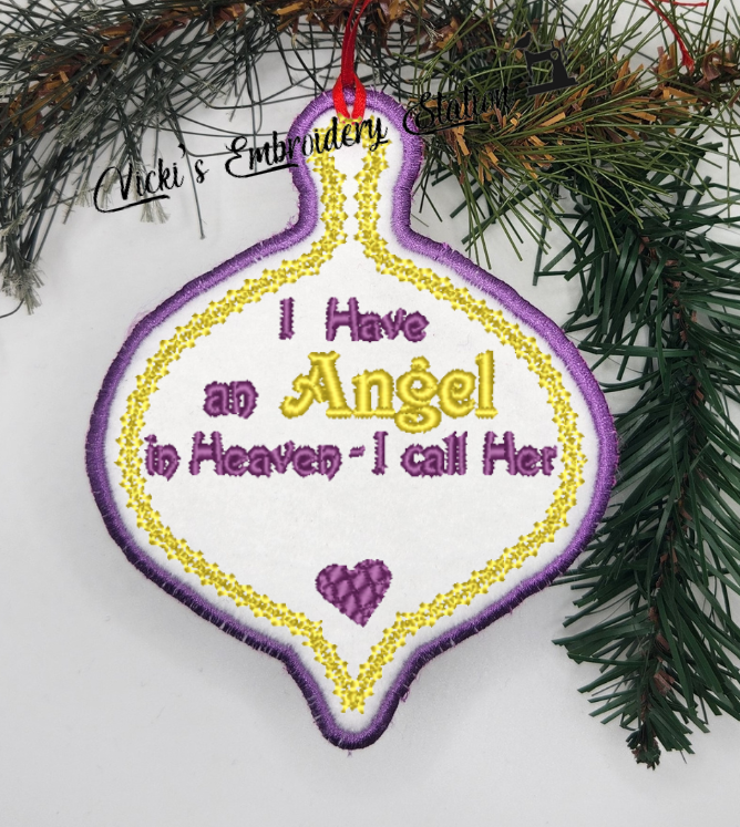 Angel In Heaven Ornament Blank