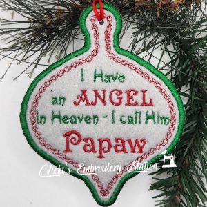 Angel In Heaven Ornament Papaw