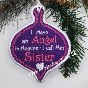 Angel In Heaven Ornament Sister