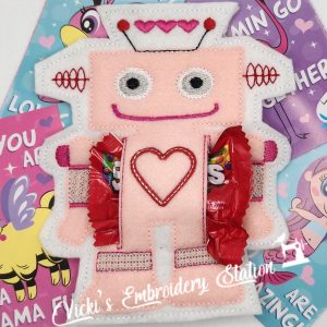 Valentine Robot Candy Holder Girl