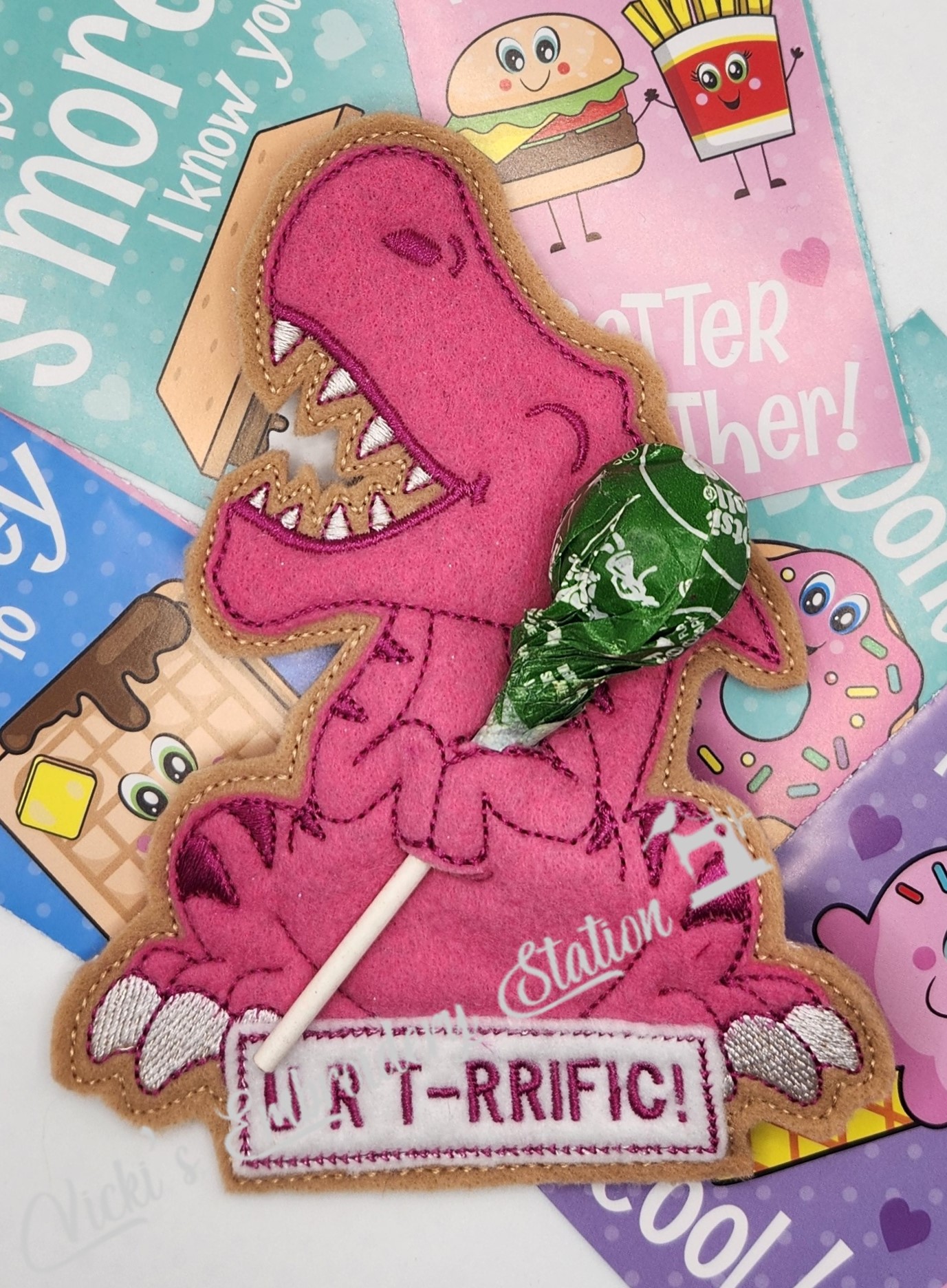 Valentine Dinosaur Pencil/Candy Holder - Image 4