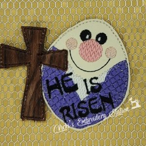 Cross-He Is Risen Magnet Ornament