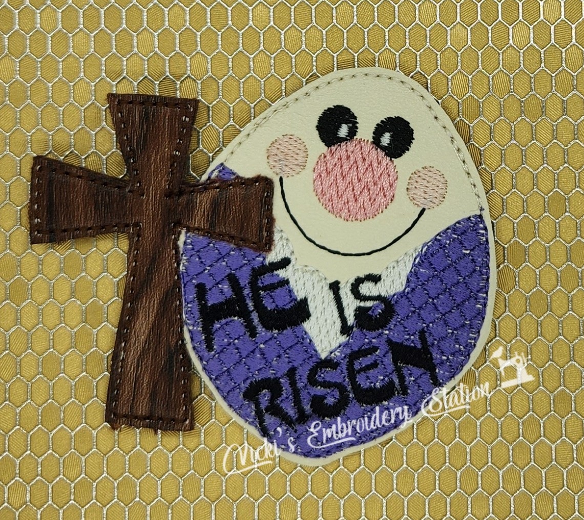 Cross-He Is Risen Magnet Ornament