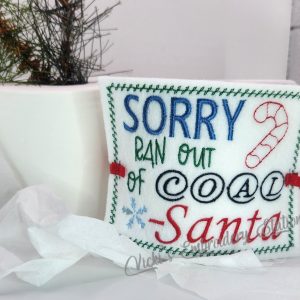 Sorry Ran Out of Coal-Santa Toilet Paper Cover