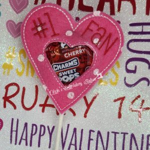 #1 Fan Heart Valentine Lollipop Holder