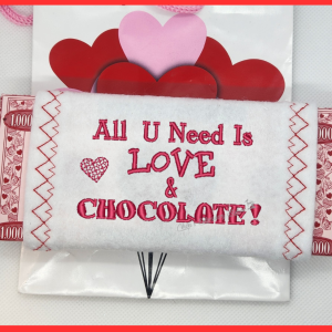 All You Need Is Love & Chocolate Candy Bar Wrapper