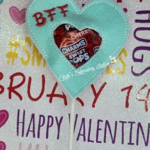 BFF Heart Valentine Lollipop Holder