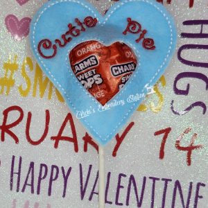 Cutie Pie Heart Valentine Lollipop Holder