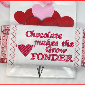 Chocolate Makes The Heart Grow Fonder Candy Bar Wrapper