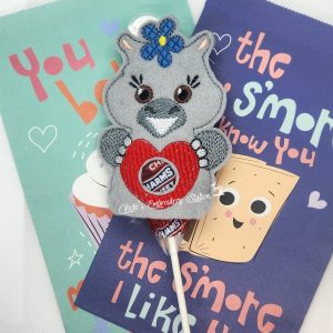 Hippo Valentine Lollipop Holder Boy & Girl
