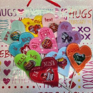Conversation Hearts Valentine Lollipop Holder Bundle