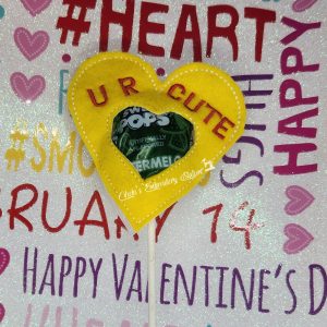 U R Cute Heart Valentine Lollipop Holder