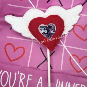 Heart w/ Wings Valentine Lollipop Holder