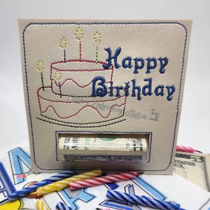 Happy Birthday Cake Money Holder