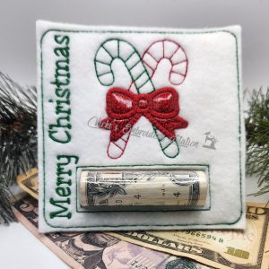 Christmas Candy Cane Money Holder