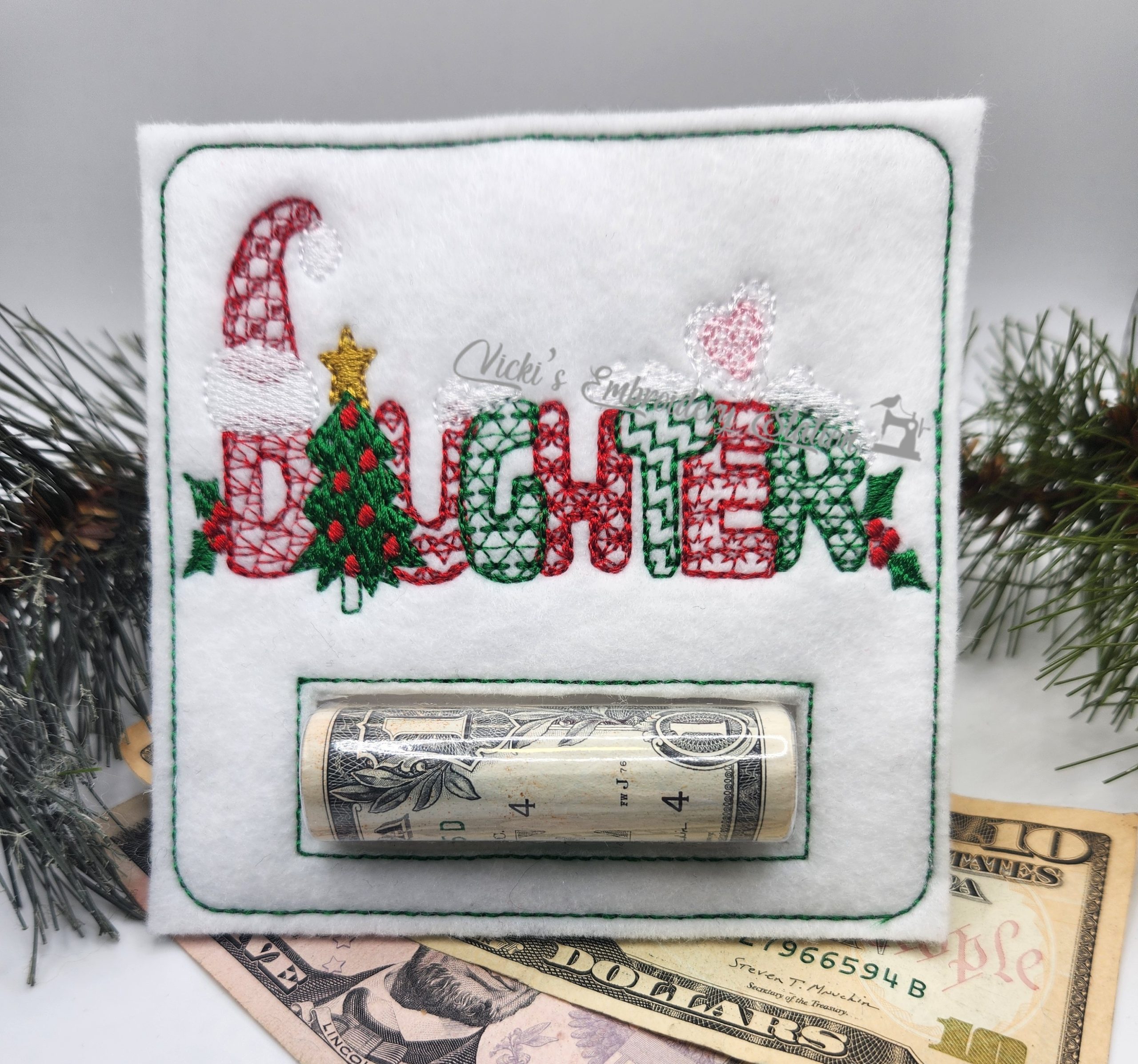 Daughter Christmas Money Holder