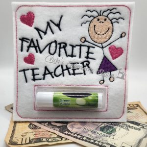 Favorite Teacher Stick Figure-Female Money Holder