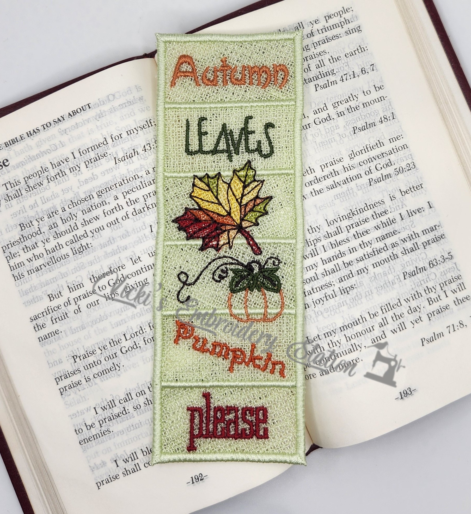 FSL Pumpkin Please Bookmark