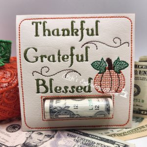 Grateful Thankful Blessed Money Holder