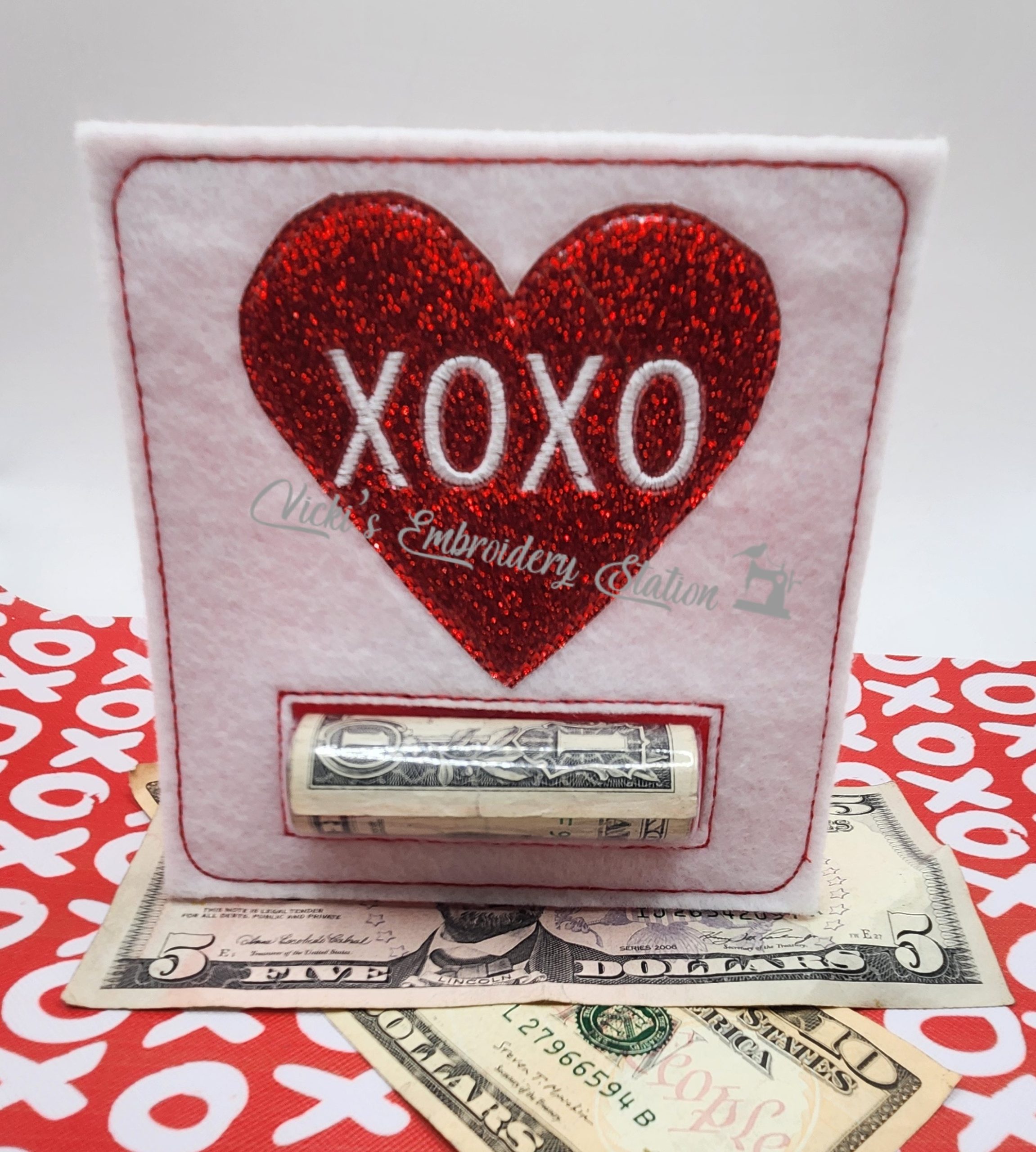 XOXO Conversation Heart Money Holder
