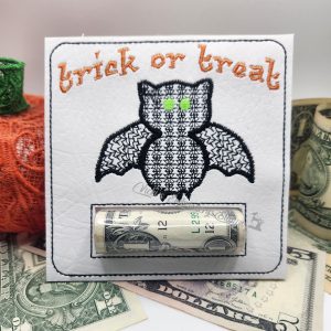Bat Trick or Treat Money Holder