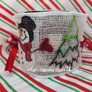 FSL Snowman with Tree Candle Wrap