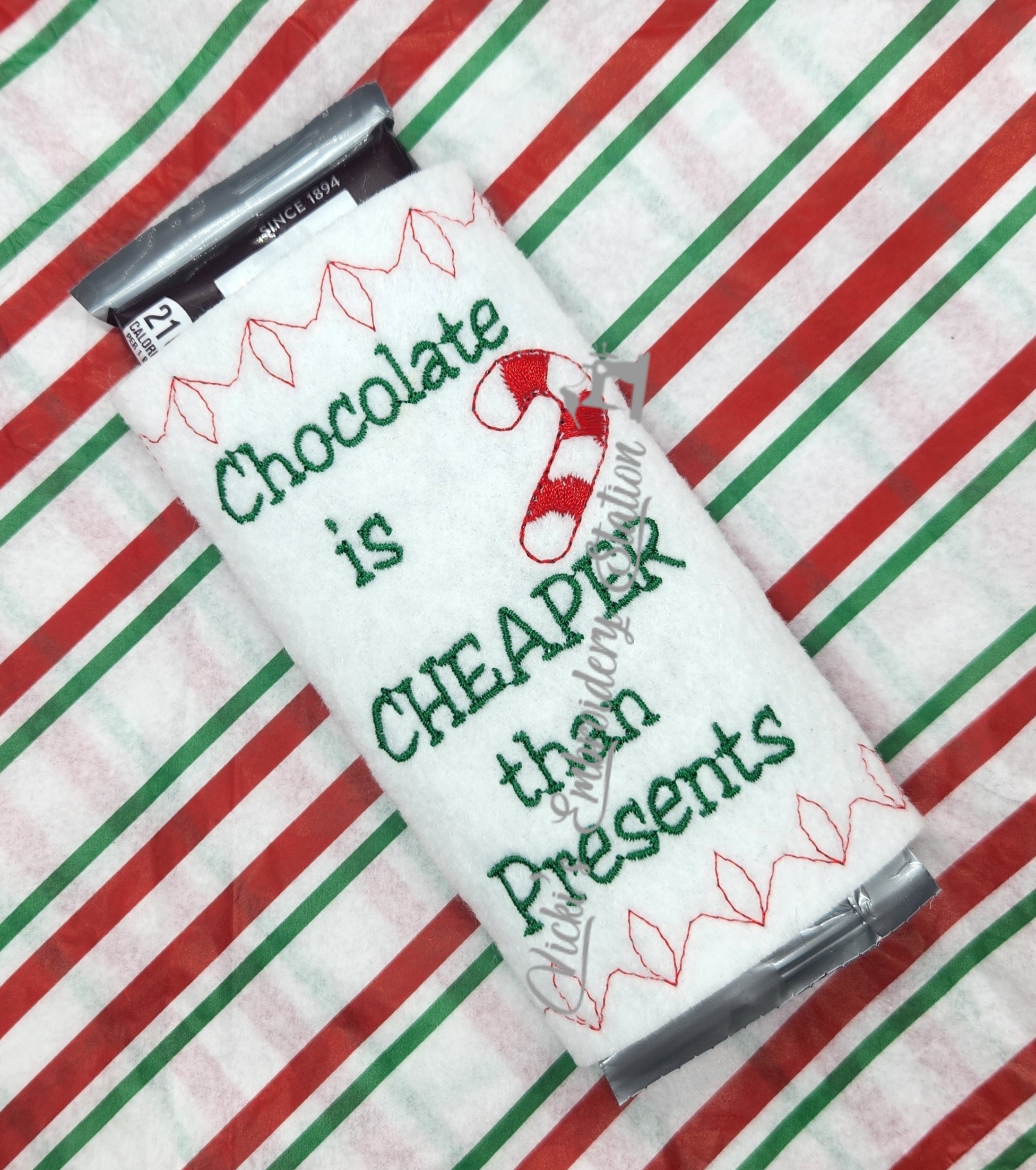Chocolate is Cheaper Than Presents Candy Bar Wrapper
