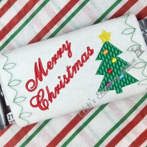 Merry Christmas Tree Candy Bar Wrapper