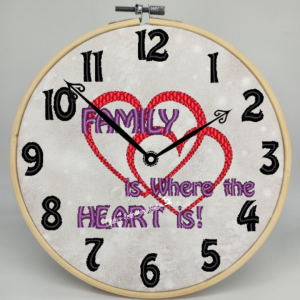 Family Is Where The Heart Is Clock