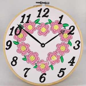 Floral Heart Clock