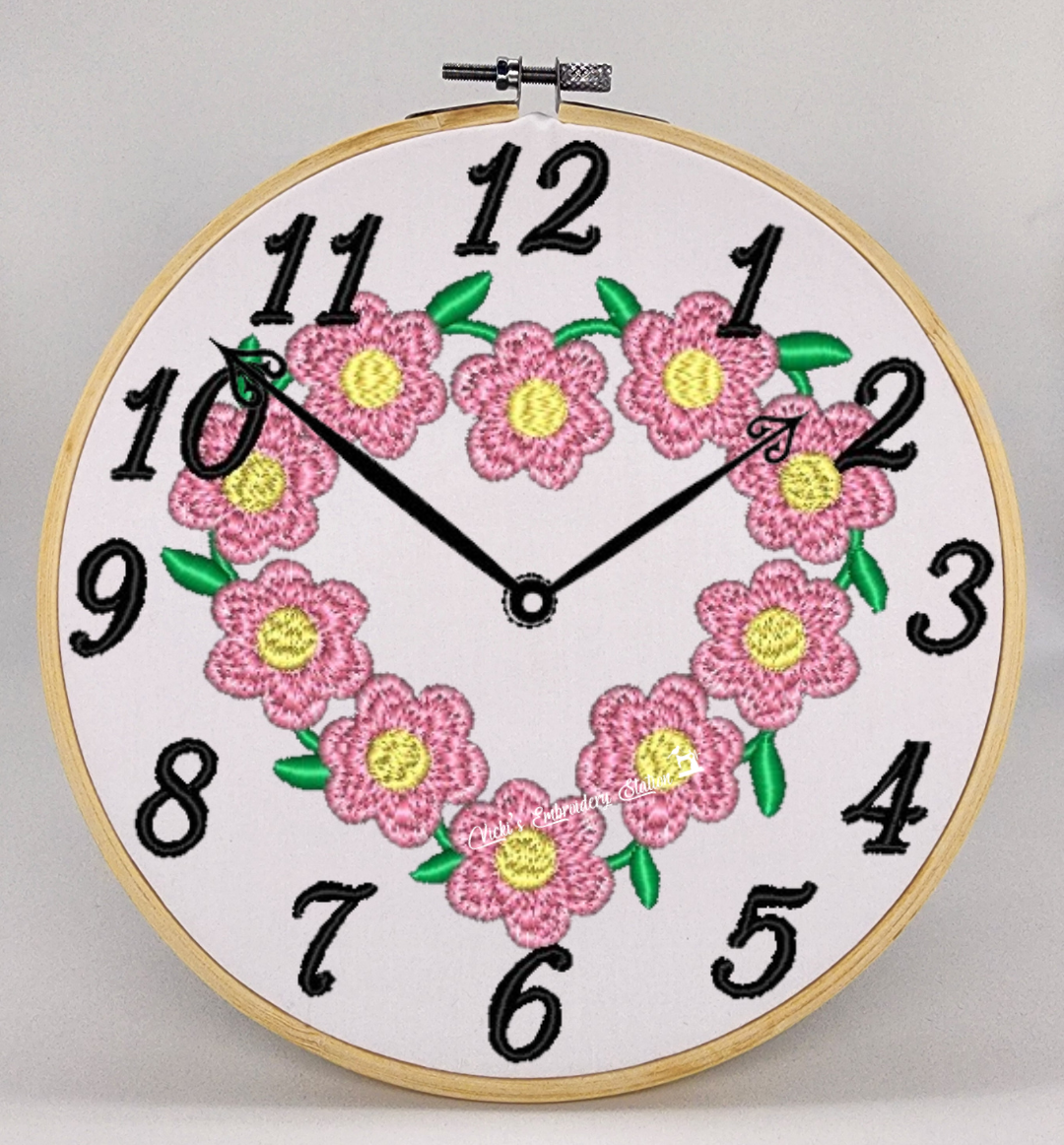 Floral Heart Clock