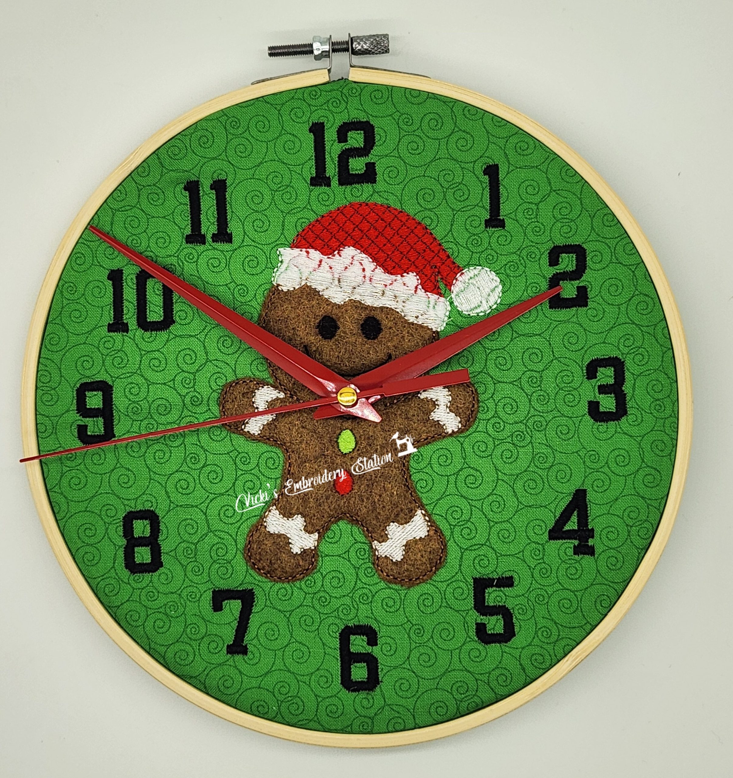 Gingerbread Santa Clock