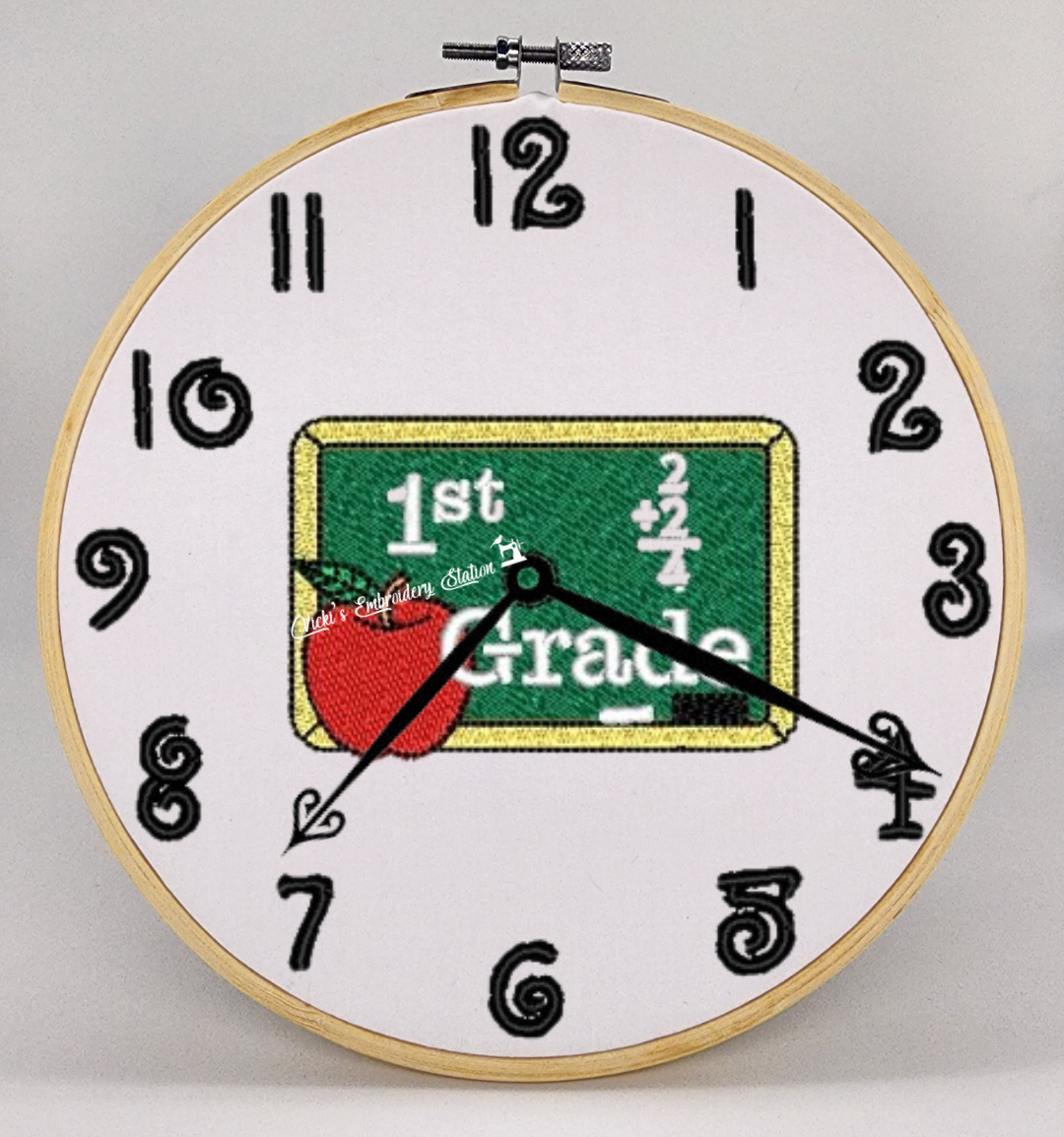 Chalkboard Clock Grades 1-6