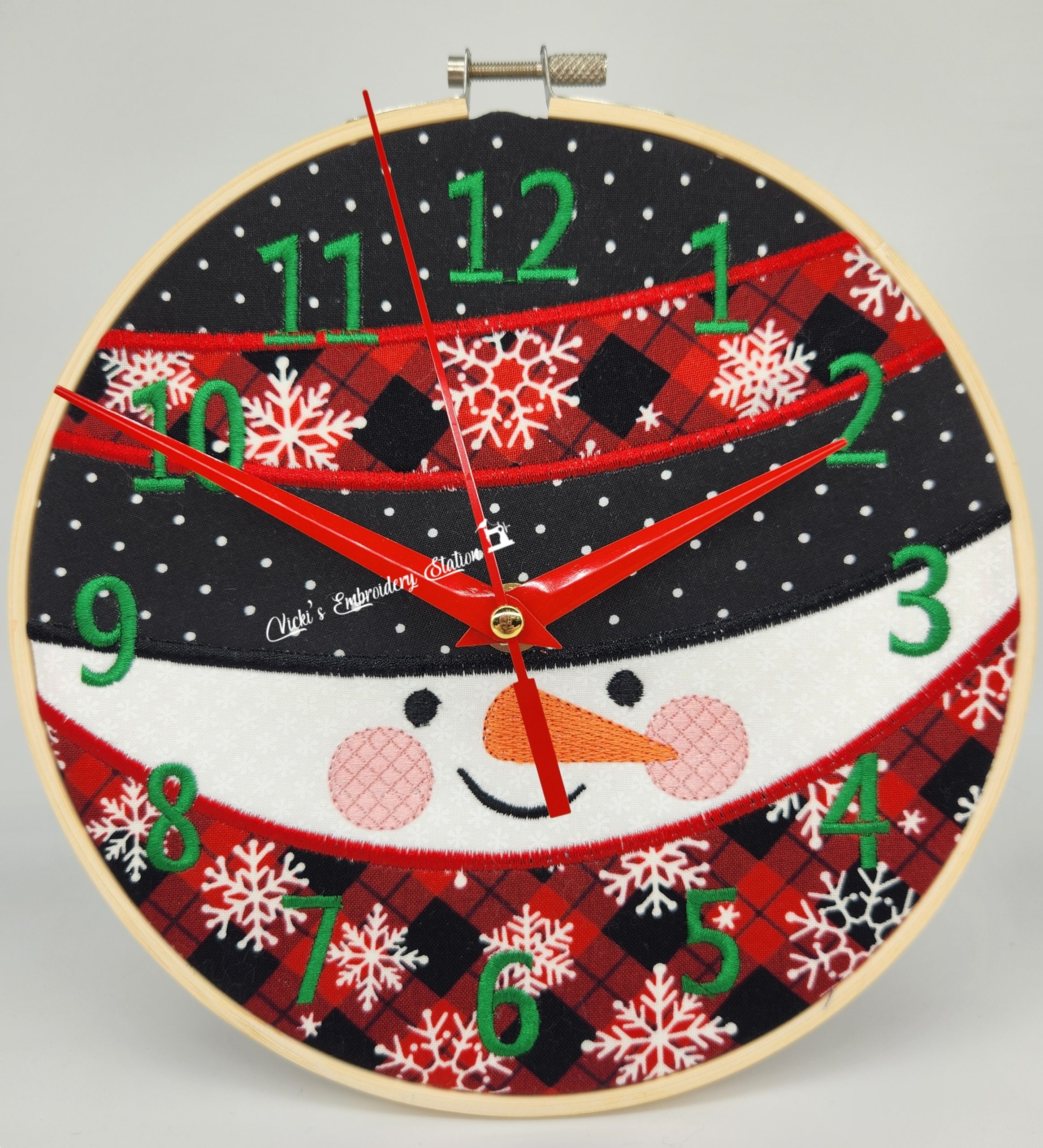 Snowman Face Clock