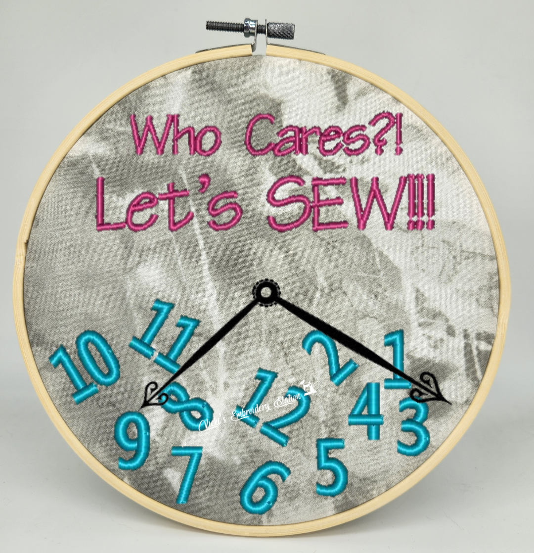 Who Cares? Let's Sew Clock