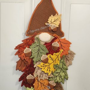 Gnome Fall Leaves Wall Hanging