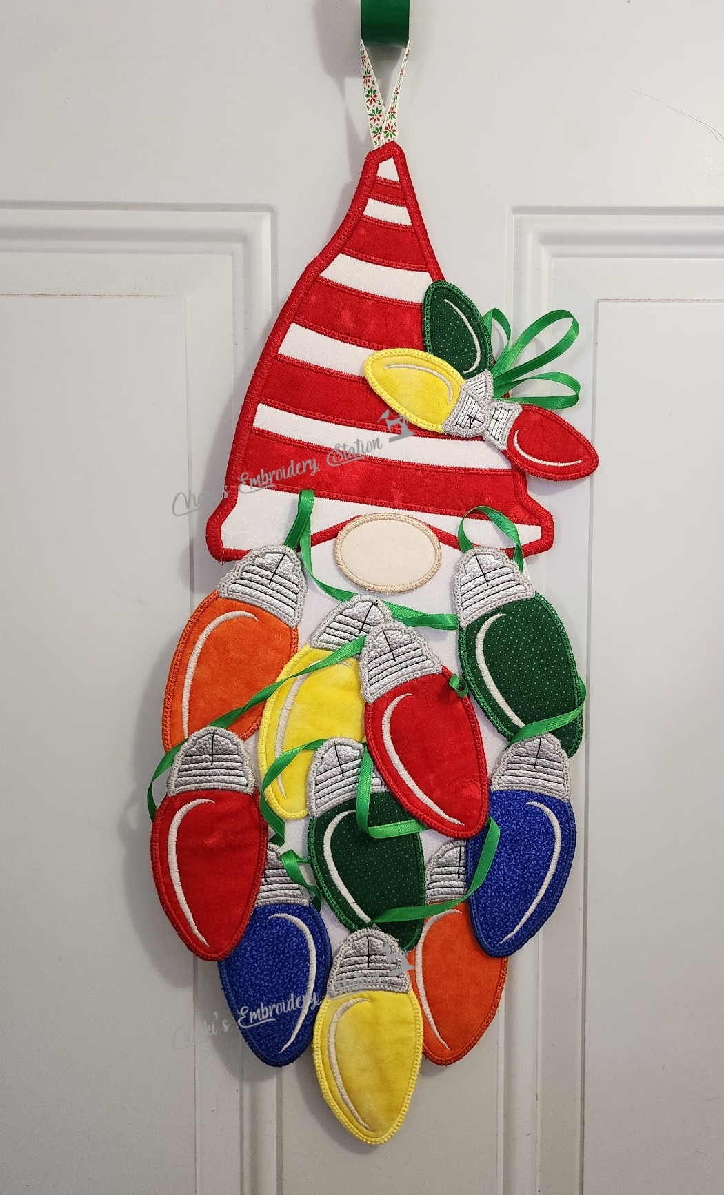 Gnome Christmas Lights Wall Hanging