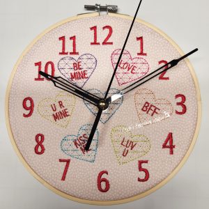 Conversation Valentine Hearts Clock